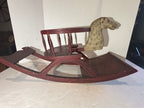 AMERICAN FOLK ART NURSERY ROCKING HORSE