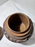 Carved Hardwood Lidded Vessel, China (Canton Export Market), Late Qing Dynasty, c. 1870–1900
