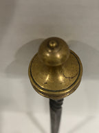 FINE EARLY WROUGHT-IRON & BRASS HEARTH POKER