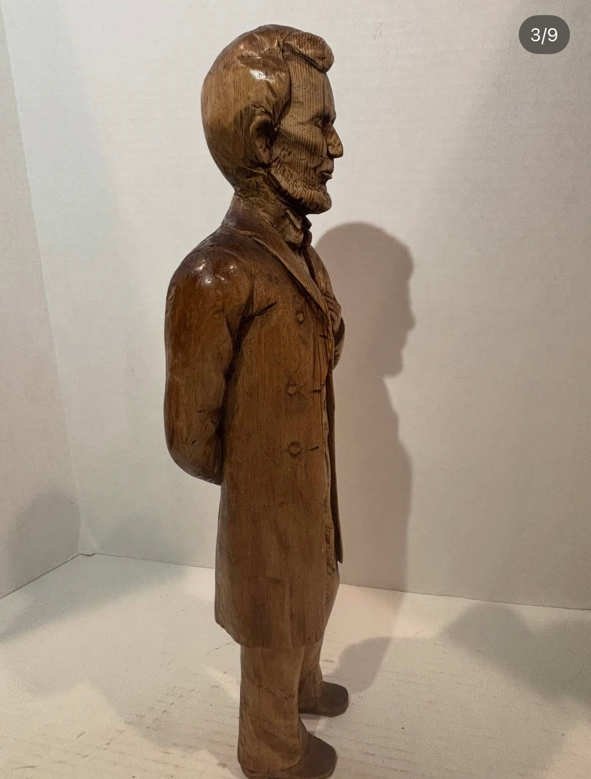 Exceptional American Folk Art Carving of Abraham Lincoln – Late 19th Century