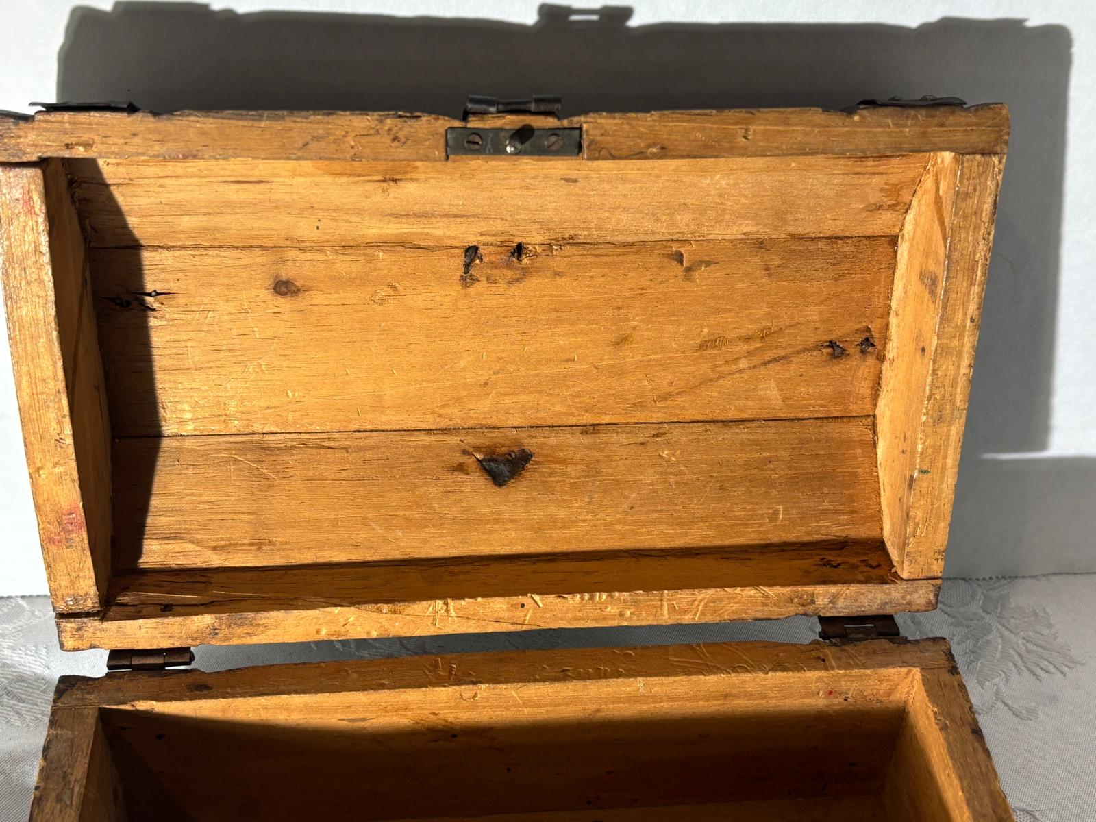 Carved Casket-Form Box, Precisely Dated February 10, 1834