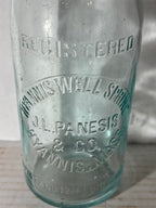 Rare Embossed Hyannis Well Spring Water Bottle
J. L. Panesis & Co., Hyannis, Massachusetts