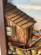 Maine Coastal Folk Art Fishing Shack Diorama American, Maine, circa 1940–1960