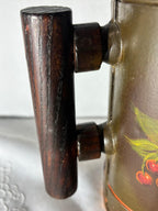 American Painted Tole Coffee Pot, Dated 1892