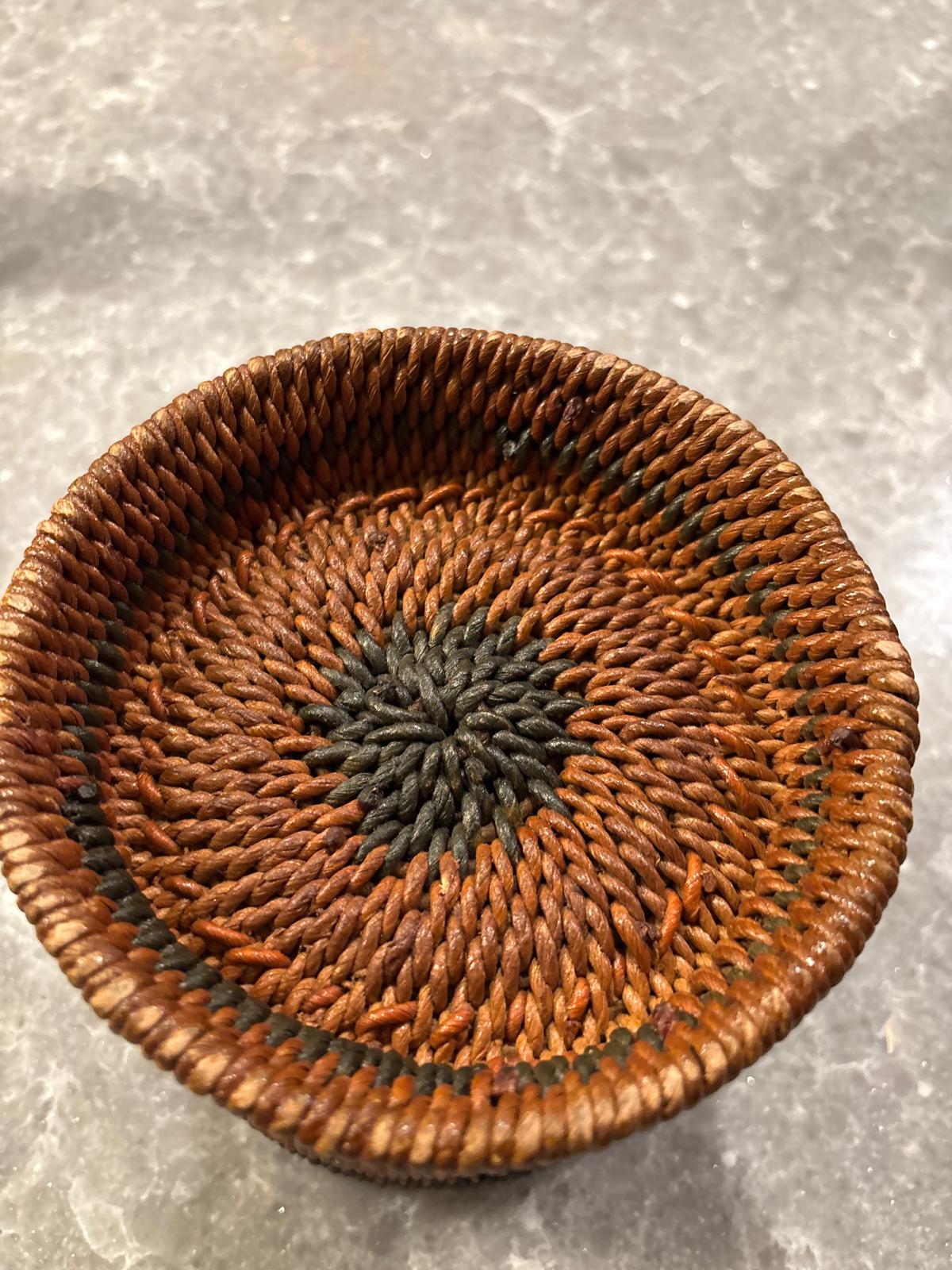 Superb Scandinavian root-twist (rotslöjd) vessel, handmade in Norway or Sweden, ca. 1880–1930.