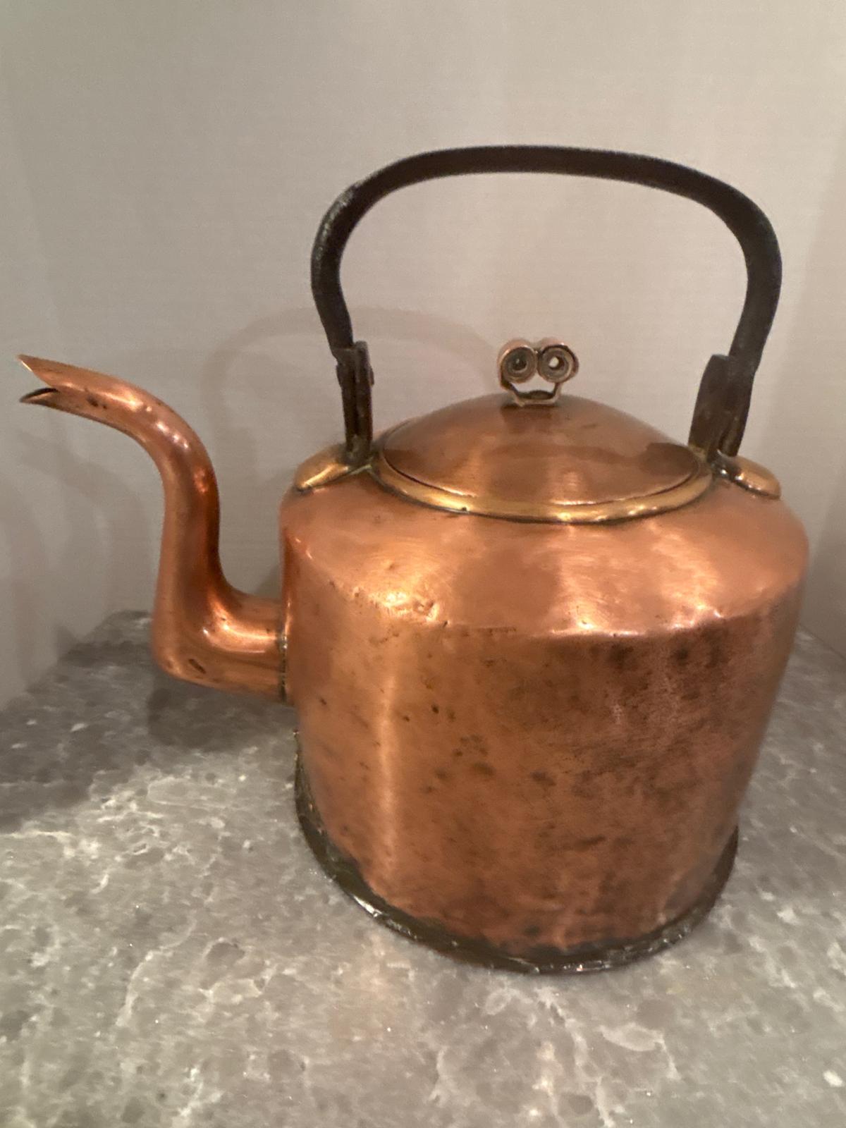 Large American Dovetailed Copper Hearth Kettle, 1830–1860