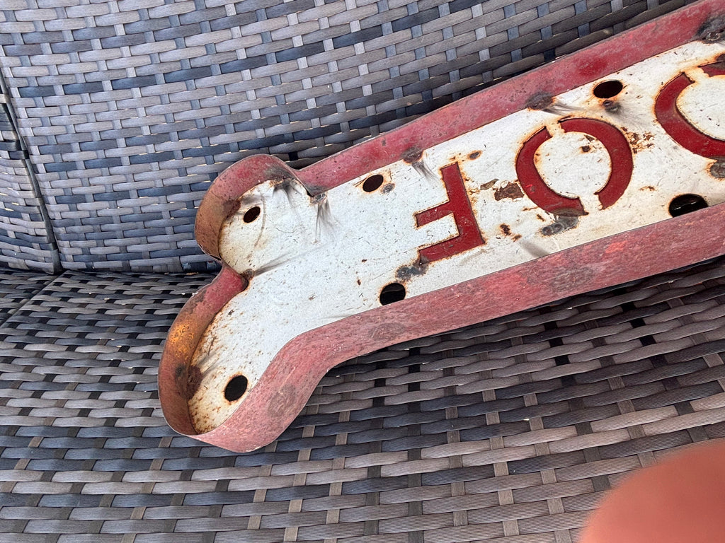 American Illuminated “WOOF” Dog Bone Trade Sign