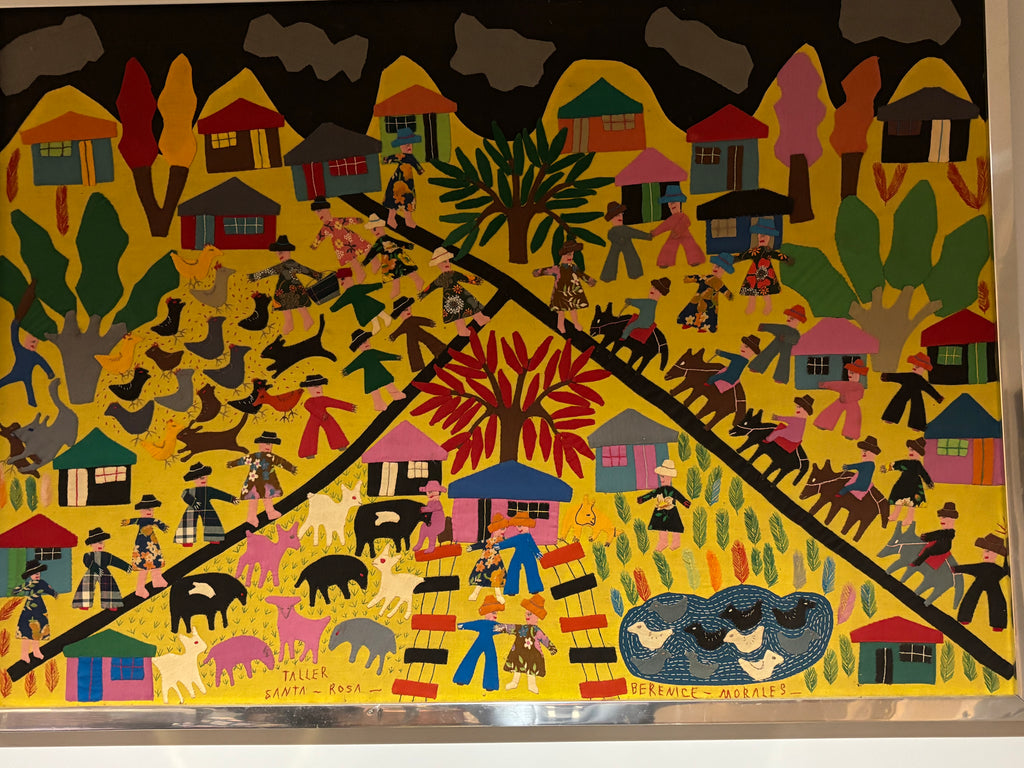 Large Signed Latin American Folk Art Appliqué Textile Berenice Morales, Taller Santa Rosa Circa 1965–1980