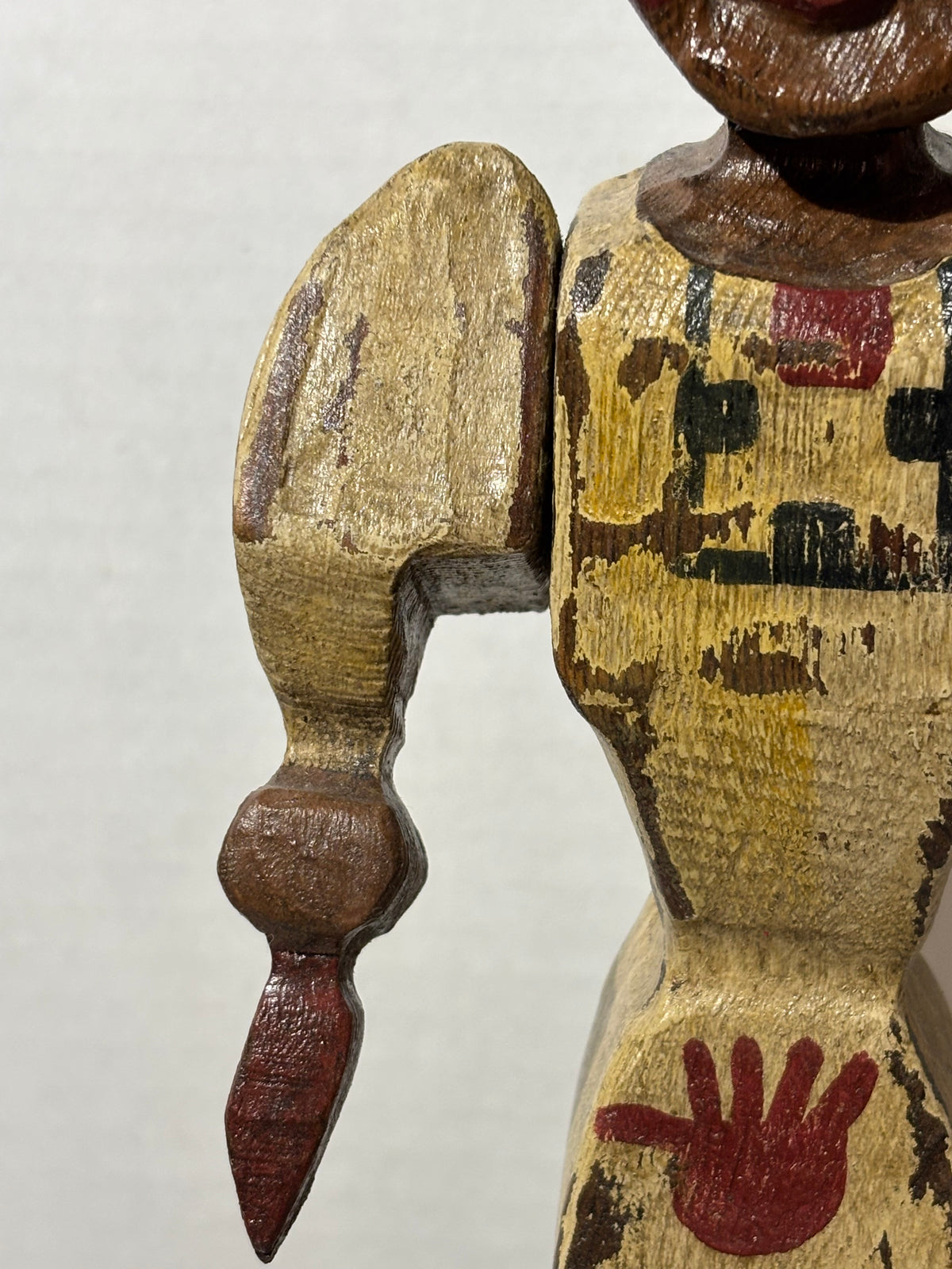 WONDERFULLY FOLKY AMERICAN CARVED & PAINTED NATIVE AMERICAN WOMAN WHIRLIGIG