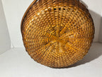 Exceptional American Covered Ash Splint Swing-Handle Basket New England or New York, Circa 1880–1910