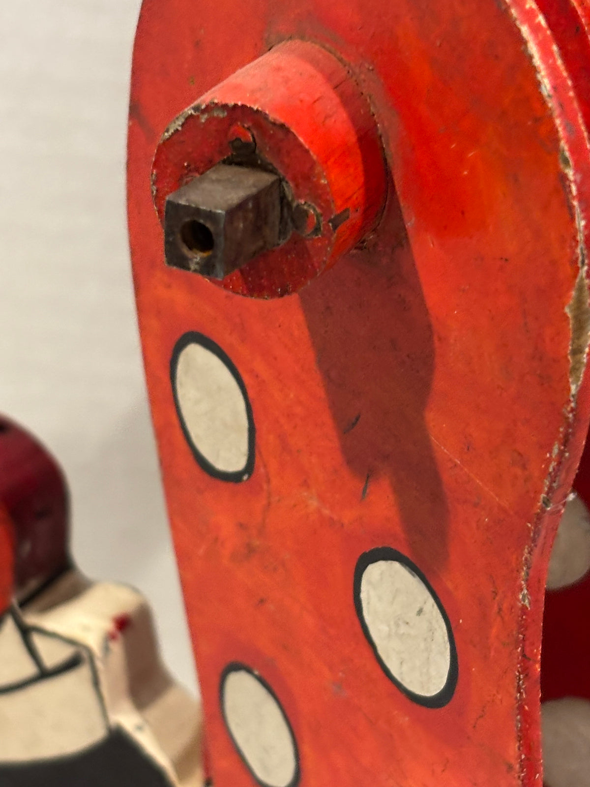 WONDERFULLY GRAPHIC AMERICAN FOLK ART ACROBATIC CLOWN WHIRLIGIG