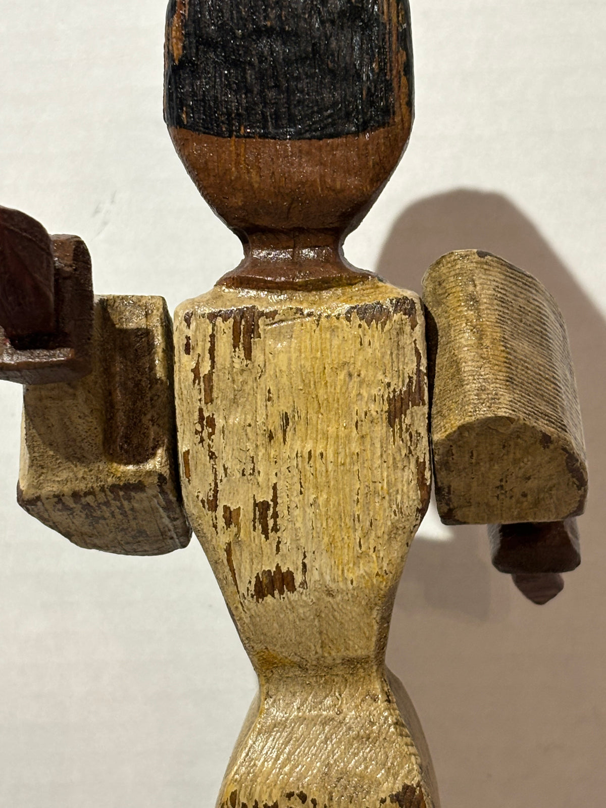 WONDERFULLY FOLKY AMERICAN CARVED & PAINTED NATIVE AMERICAN WOMAN WHIRLIGIG