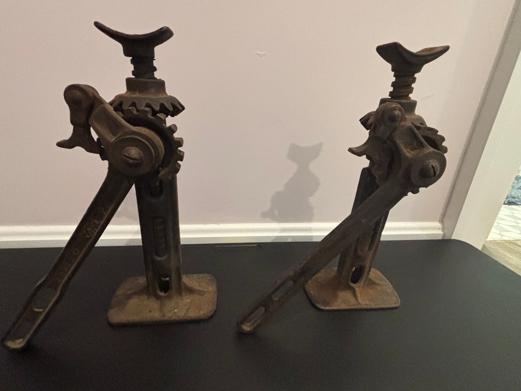 Rare Pair of Ford Model T “FJ” Automobile Jacks by W. E. Pratt Mfg. Co., Chicago, circa 1917–1924