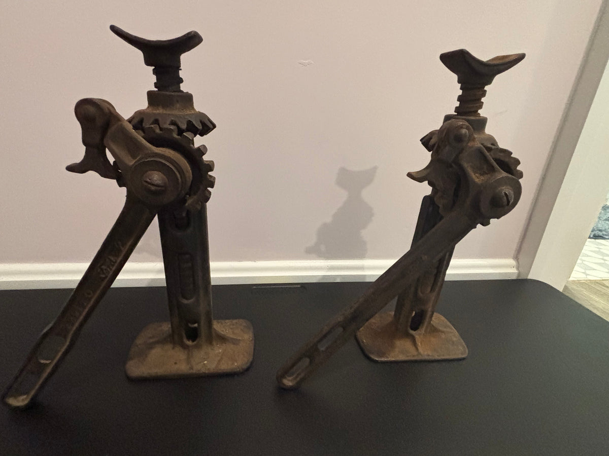 Rare Pair of Ford Model T “FJ” Automobile Jacks by W. E. Pratt Mfg. Co., Chicago, circa 1917–1924