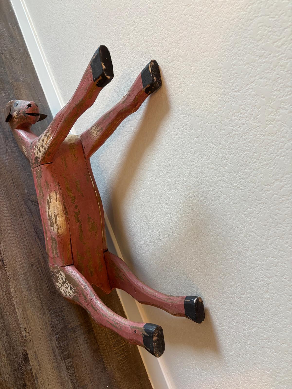 Painted Wooden Horse Figure | Early 20th century