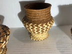 Three Indigenous Central American Miniature Basket Vessels
Probably Panama or Costa Rica, Mid-20th Century (circa 1955–1975)
