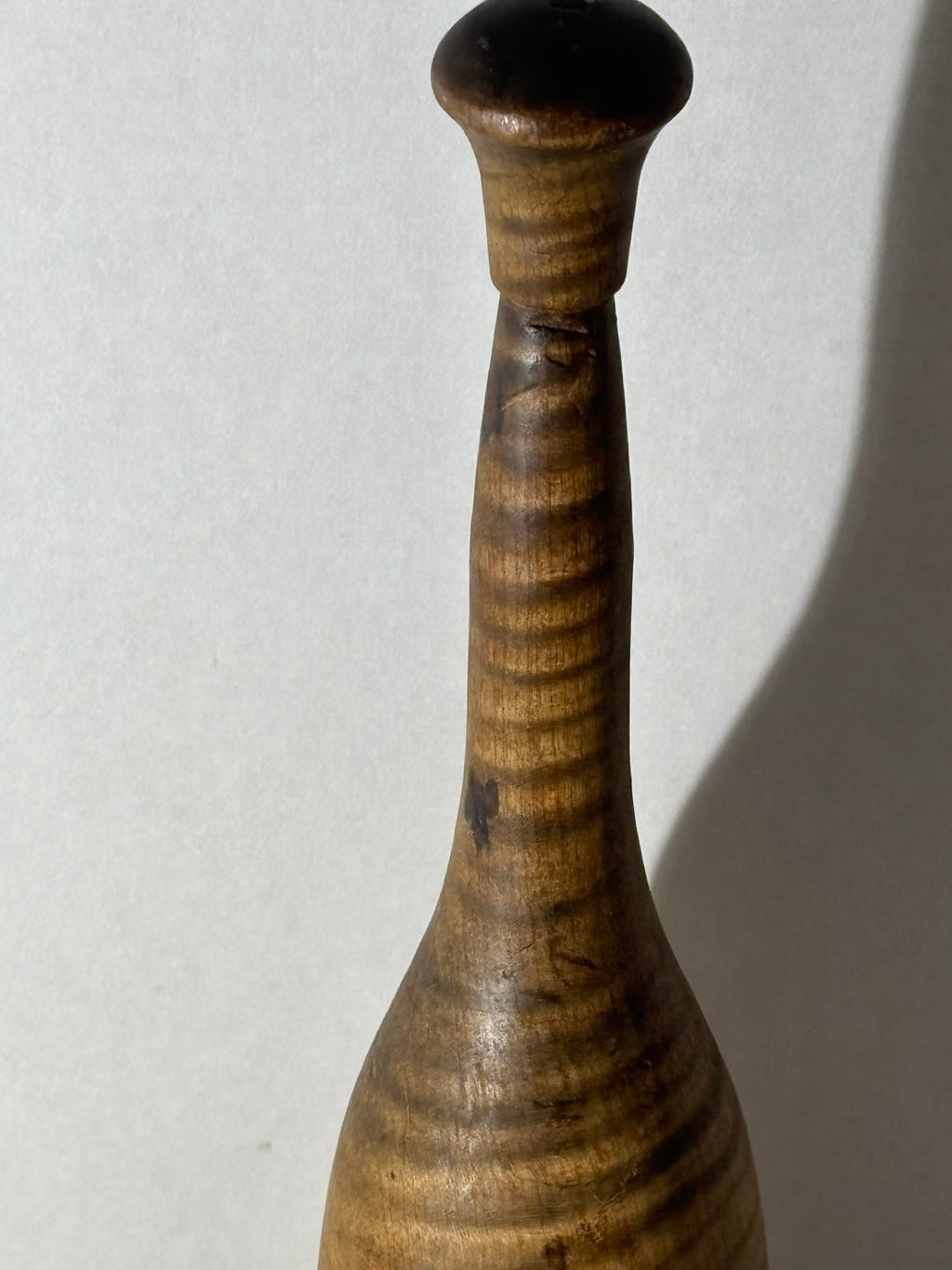EXCEPTIONAL AMERICAN TIGER MAPLE TREEN MASHER