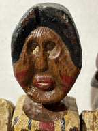 WONDERFULLY FOLKY AMERICAN CARVED & PAINTED NATIVE AMERICAN WOMAN WHIRLIGIG