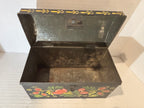 Pair of Painted Toleware Storage Boxes Late 19th to Early 20th Century
