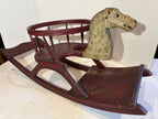 AMERICAN FOLK ART NURSERY ROCKING HORSE