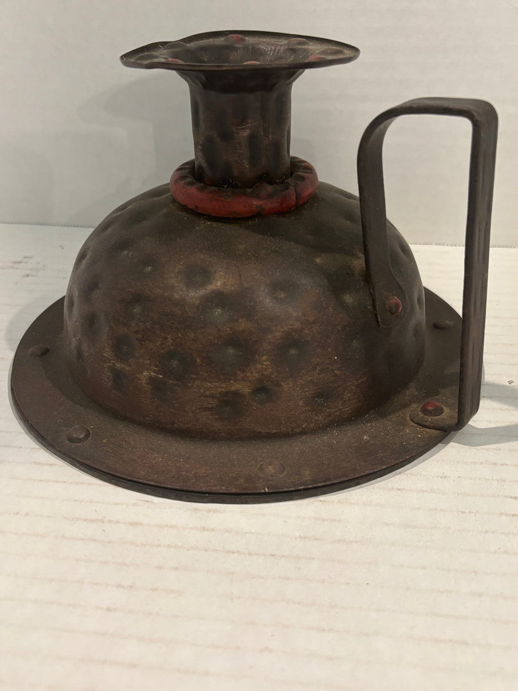 German Arts & Crafts Hammered Copper Chamberstick