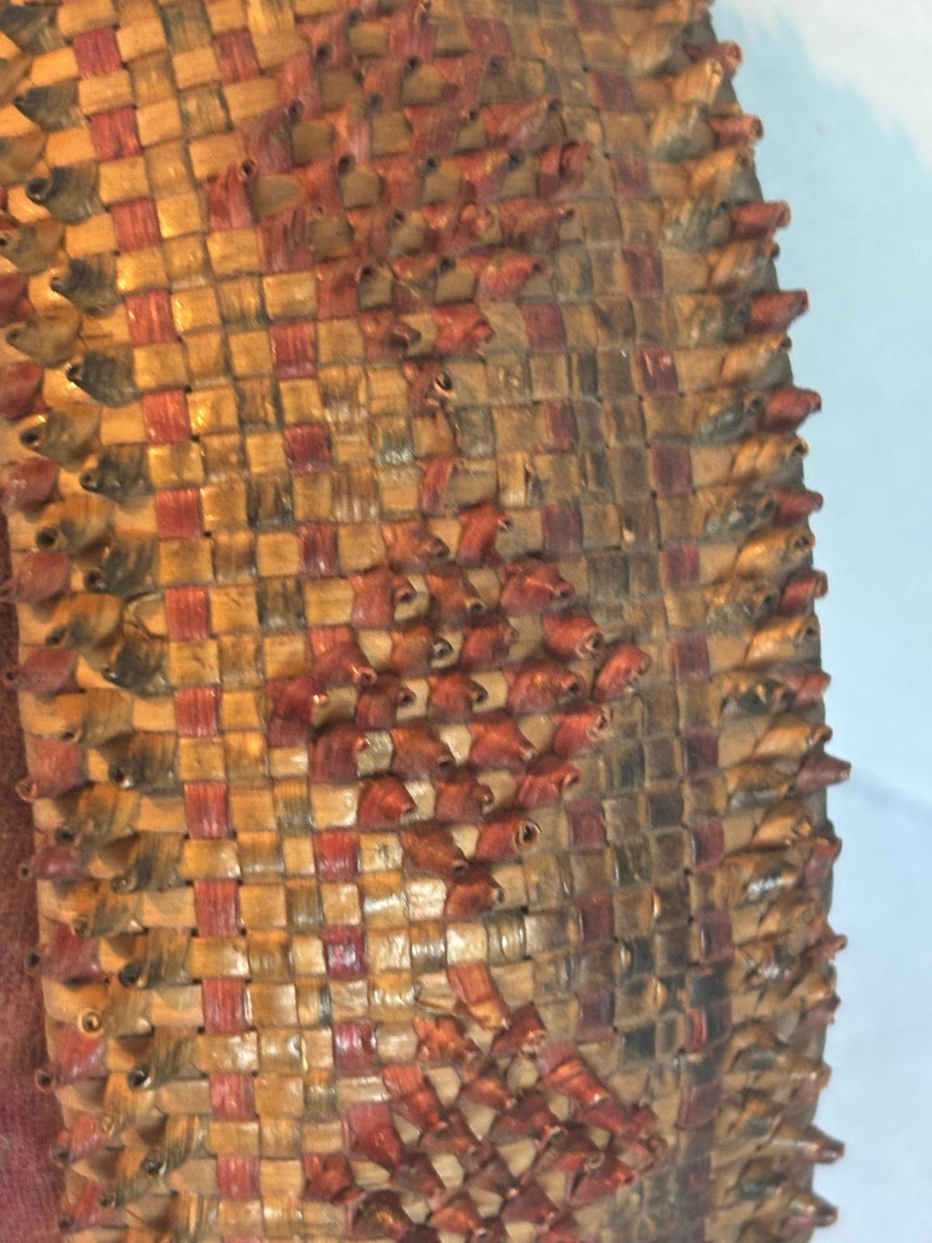 Exceptional Mi’kmaq Curlicue Basketry Pin Cushion