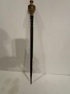 FINE EARLY WROUGHT-IRON & BRASS HEARTH POKER