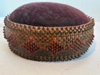 Exceptional Mi’kmaq Curlicue Basketry Pin Cushion