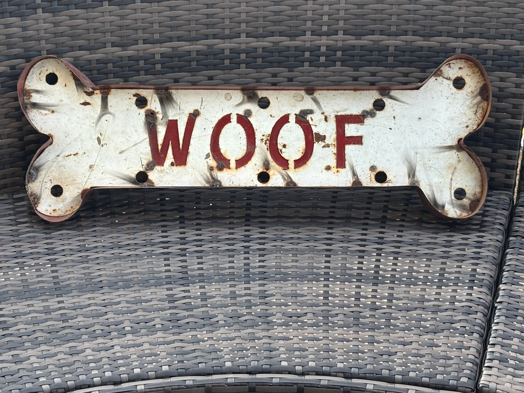 American Illuminated “WOOF” Dog Bone Trade Sign