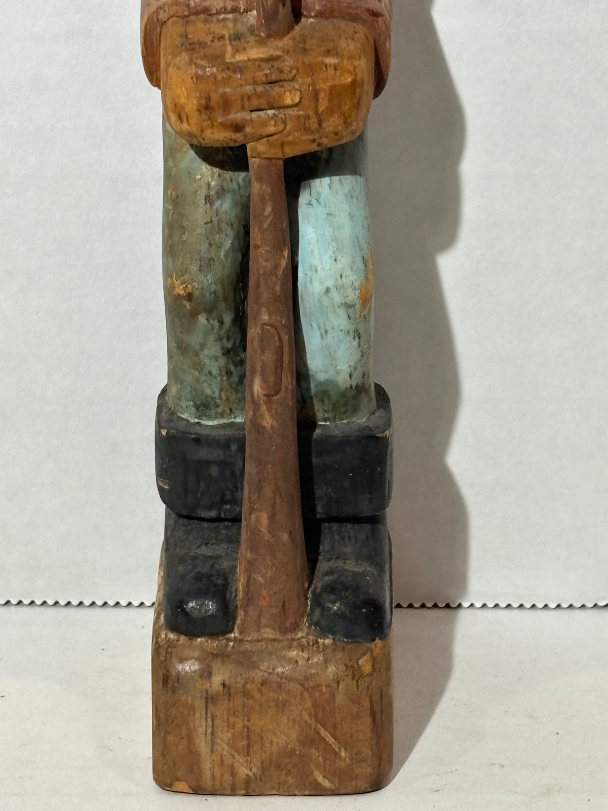 American Folk Art Carved and Painted Bearded Woodsman