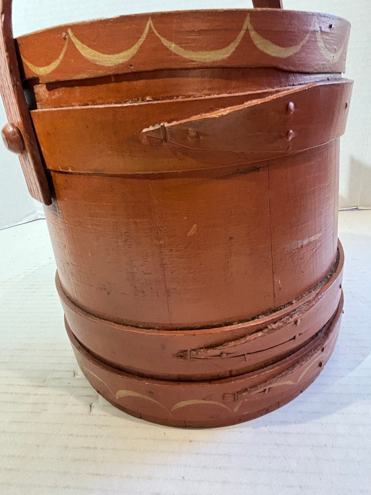 WONDERFULLY FOLKY PENNSYLVANIA-GERMAN PAINT-DECORATED SALT BOX