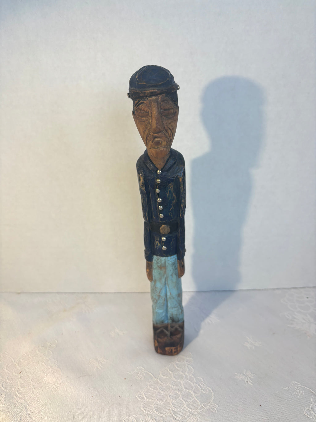 Expressive American Folk Art Soldier Figure, dated 1862