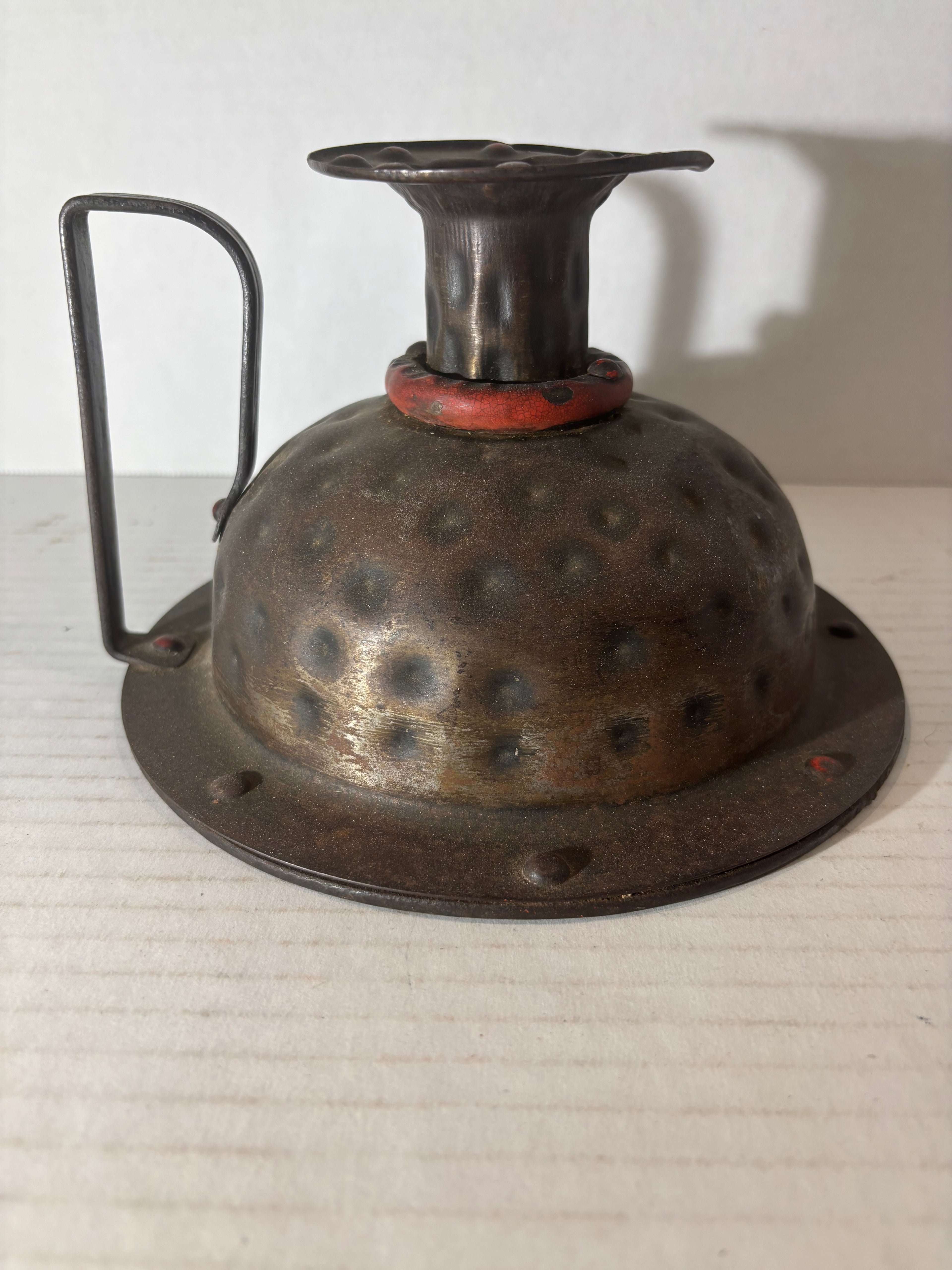 German Arts & Crafts Hammered Copper Chamberstick