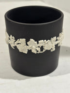 Wedgwood Black Basalt and White Jasperware Pedestal Bowl with Companion Cup England, circa 1920–1935