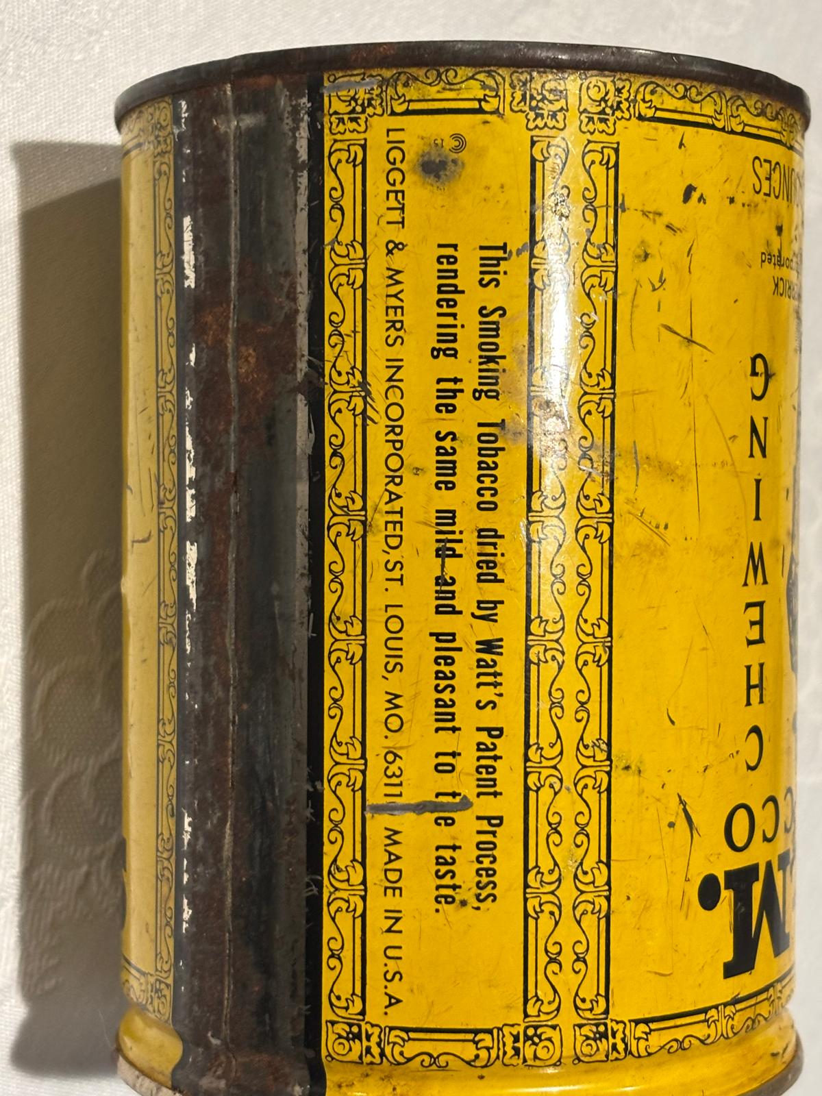 Early 20th Century Lithographed Tobacco Tin Spaulding & Merrick (Liggett & Myers Inc., successor) St. Louis, Missouri, c. 1900–1915