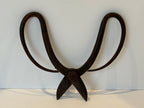 Exceptional Early Wrought-Iron Scissors with Exaggerated Open-Loop Handles and Old Red Paint