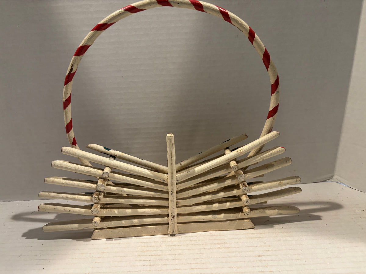 Painted Adirondack Twig Wall Basket American, Adirondack Region, circa 1930