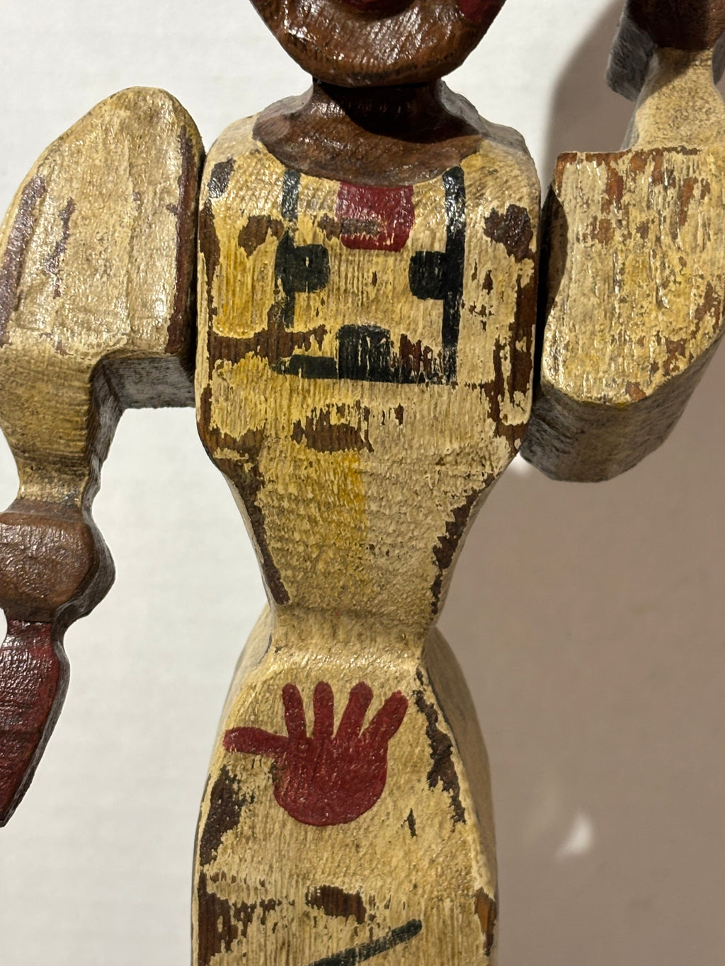 WONDERFULLY FOLKY AMERICAN CARVED & PAINTED NATIVE AMERICAN WOMAN WHIRLIGIG