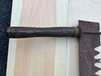 MONUMENTAL 19TH-CENTURY AMERICAN TWO-MAN LOGGING SAW Great American / Crown-Tooth Pattern