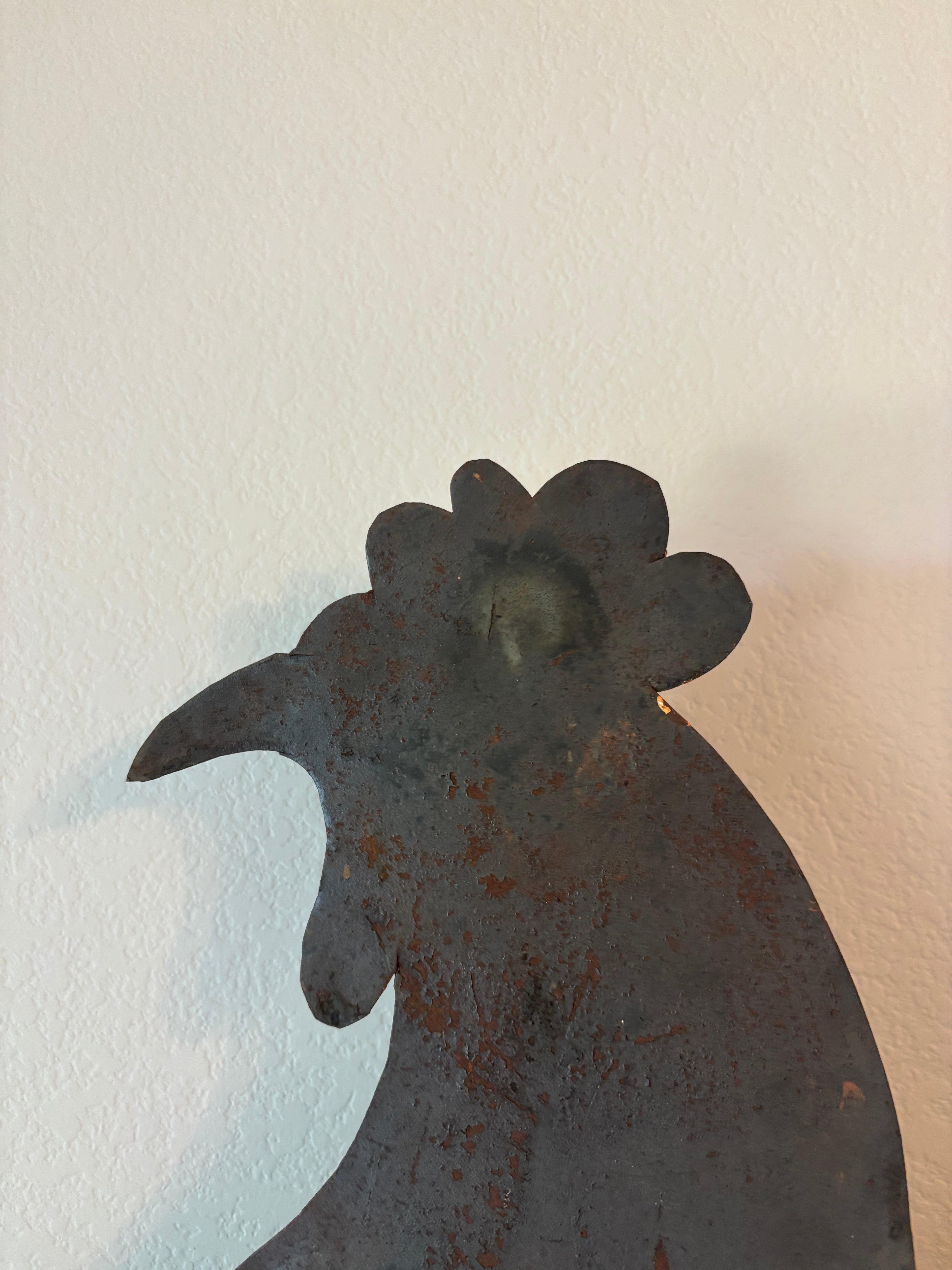 Antique Iron Rooster Weathervane