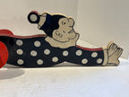 WONDERFULLY GRAPHIC AMERICAN FOLK ART ACROBATIC CLOWN WHIRLIGIG