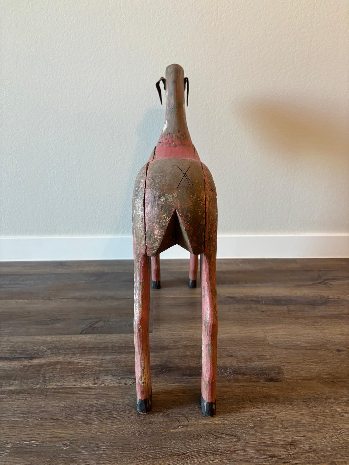 Painted Wooden Horse Figure | Early 20th century
