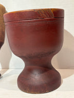 Early New England Red-Painted Mortar & Pestle Circa 1800–1830