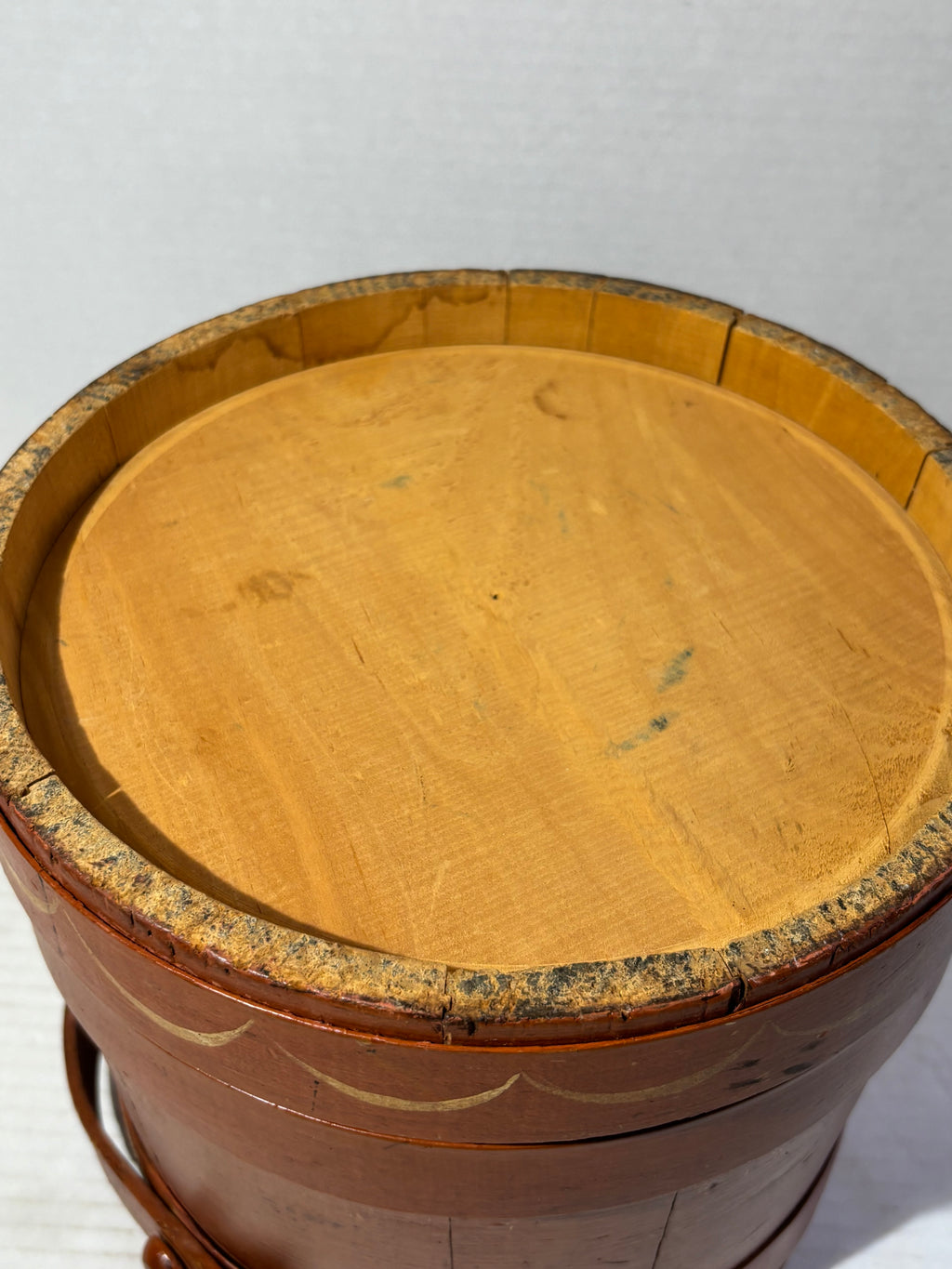 WONDERFULLY FOLKY PENNSYLVANIA-GERMAN PAINT-DECORATED SALT BOX