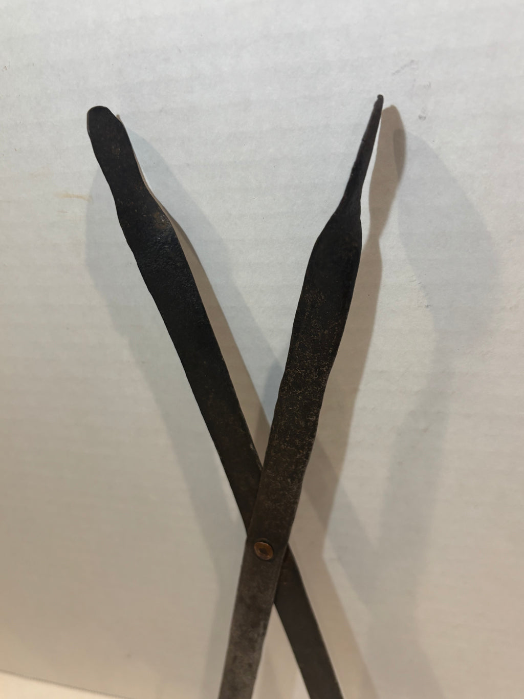 Early Pennsylvania Wrought-Iron Ember & Pipe Tongs, 18th Century
