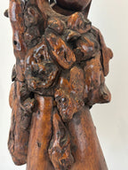 Large Chinese Qing Dynasty Rootwood Figure of a Daoist Immortal, Probably Li Tieguai