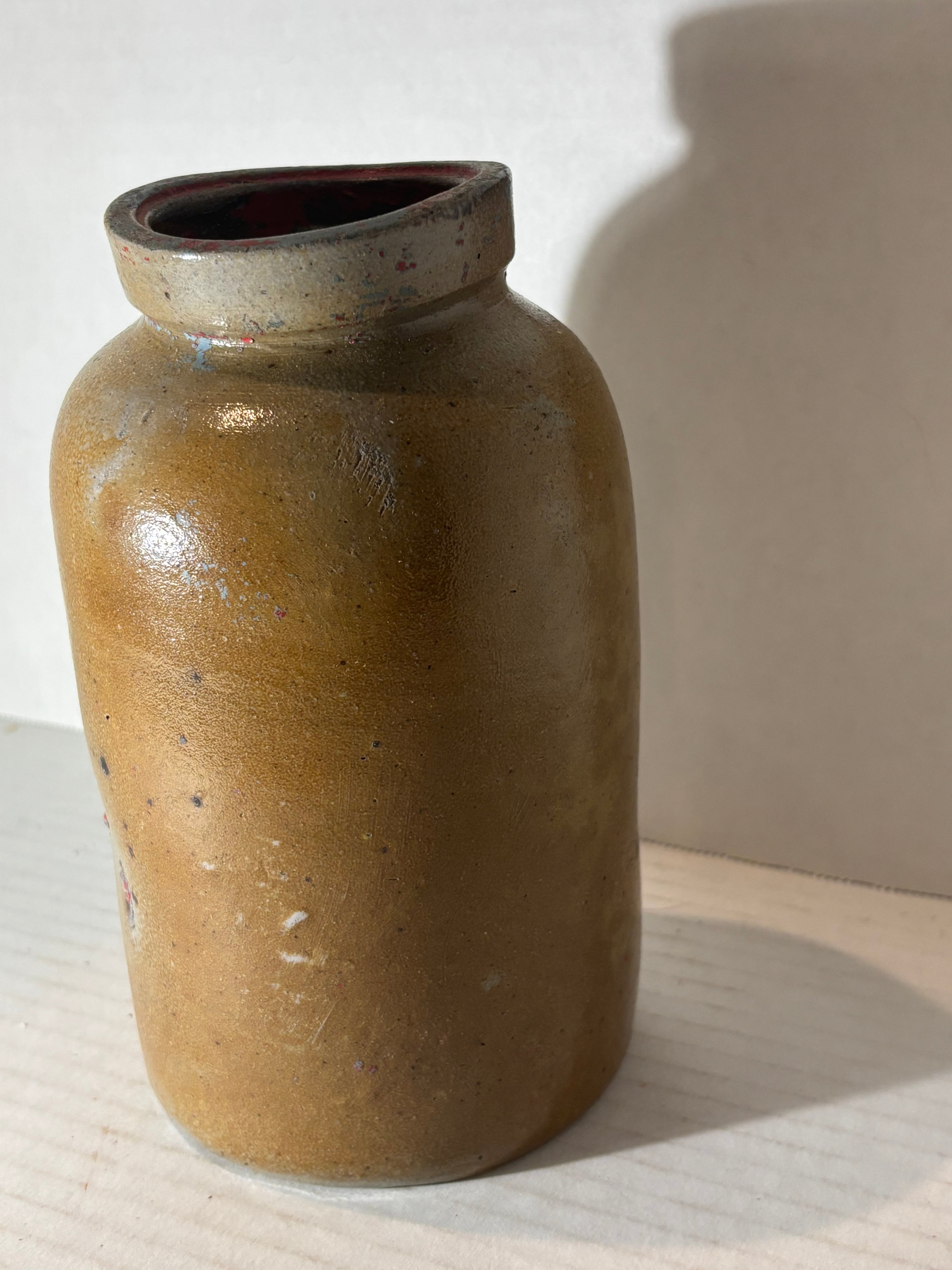 Small American Glazed Utility Crock American, late 19th to early 20th century