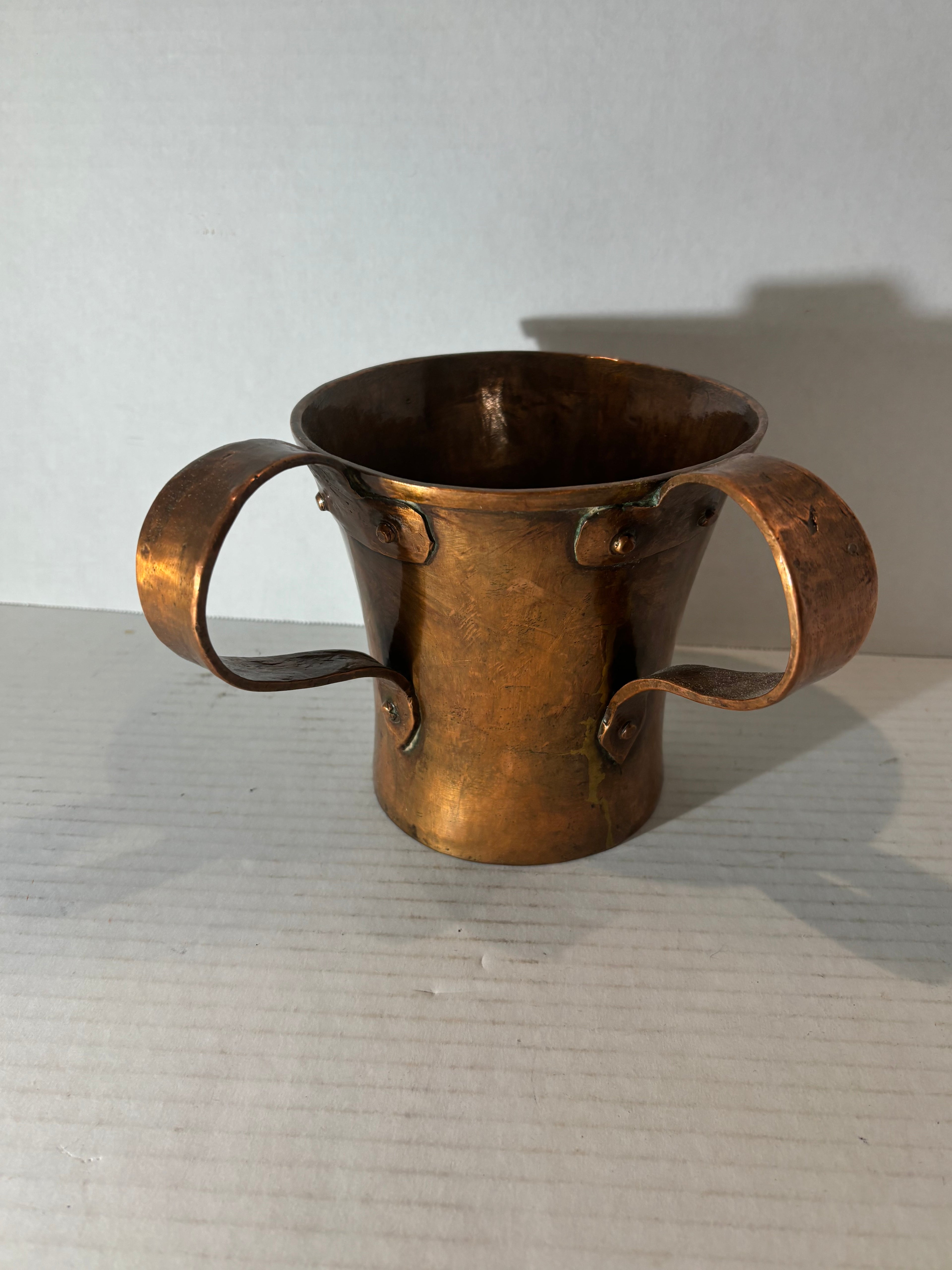 19th Century Copper Judaica Ritual Hand-Washing Vessel (Natla)