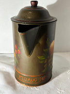 American Painted Tole Coffee Pot, Dated 1892