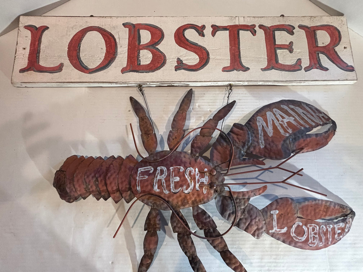 Exceptional New England Coastal Folk Art Lobster Trade Display